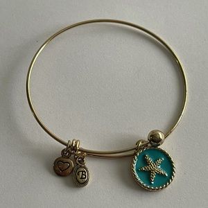 Bella Perlina Starfish SilverTone Charm Bracelet